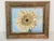 Abstract 1970s Abstract Sunflower Painting Artist Signed in Dark Rustic Frame For Sale - Image 3 of 4