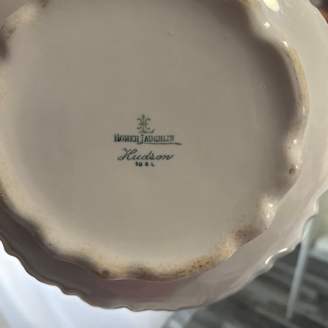 Antique Homer Laughlin Porcelain Vegetable Bowl Dish Dated 1915 For Sale - Image 10 of 10