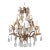 Italian Gilt Tôle Crystal Chandelier For Sale