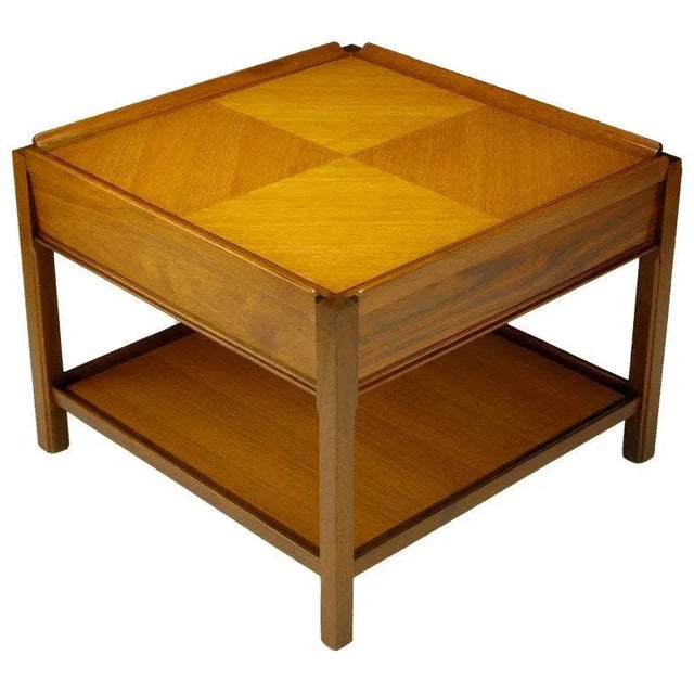 Widdicomb Walnut Parquetry Top End Table For Sale - Image 11 of 11
