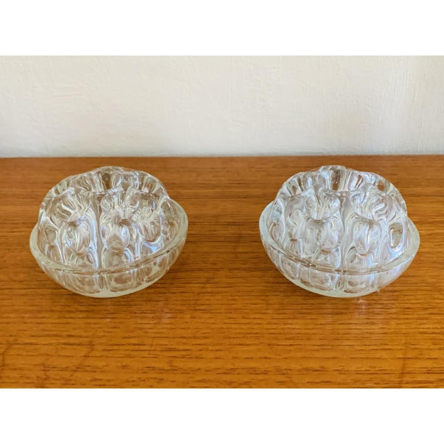 Vintage French Flower Frog Vases with Pewter Holders, 1960s, Set of 2 For Sale - Image 4 of 18