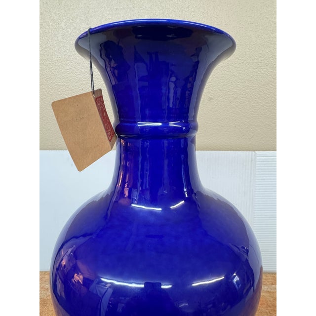 Blue Martino Interiors Chinese Porcelain Vase, Cobalt Blue For Sale - Image 8 of 12