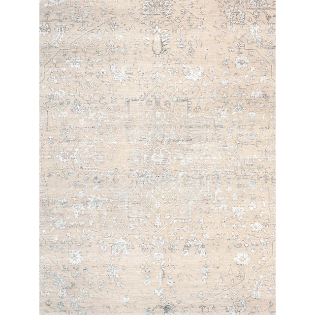 Textile Pasargad Home Transitiona Beige Area Rug- 8' 0" X 9' 8" For Sale - Image 7 of 8