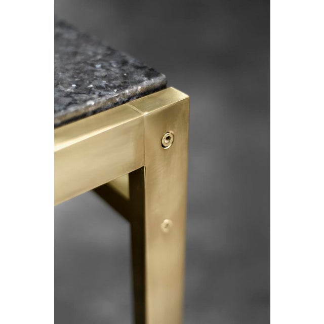 Mid-Century Italian Modern Brass Coffee Table with Stone Top, 1970s For Sale - Image 17 of 18
