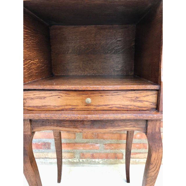 1960s French Louis XV Style Nightstands in Walnut with Drawer and Open Self, A Pair For Sale - Image 10 of 18