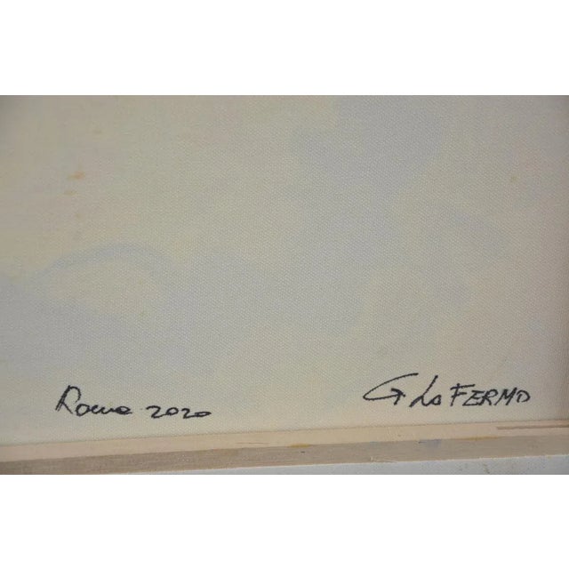 Early 21st Century Composition in Yellow - Oil Painting 2020 by Giorgio Lo Fermo 2020 For Sale - Image 5 of 6