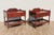 A beautifully crafted pair of British Colonial style two-tier stands by Ralph Lauren, executed in rich mahogany with...