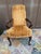 Queen Anne Fun Vintage Striped Velvet Upholstered Armchair For Sale - Image 4 of 10