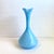 Empoli Italian Art Glass Pitcher Sky Blue Cased Glass Turquoise Vessel Attributed to Empoli Italy For Sale - Image 4 of 9