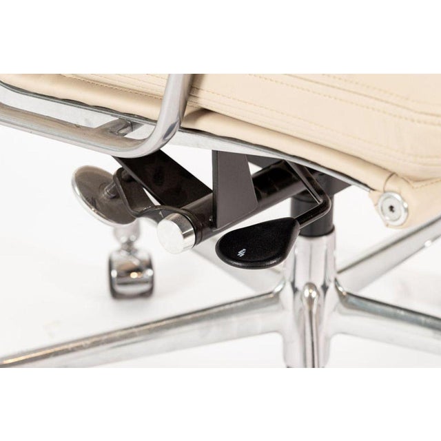 Herman Miller Eames Tall Tan Leather Desk Chair Soft Pad Pair For Sale - Image 13 of 15