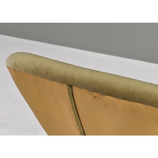 Velvet Circle Armchair, 1950s For Sale - Image 18 of 18