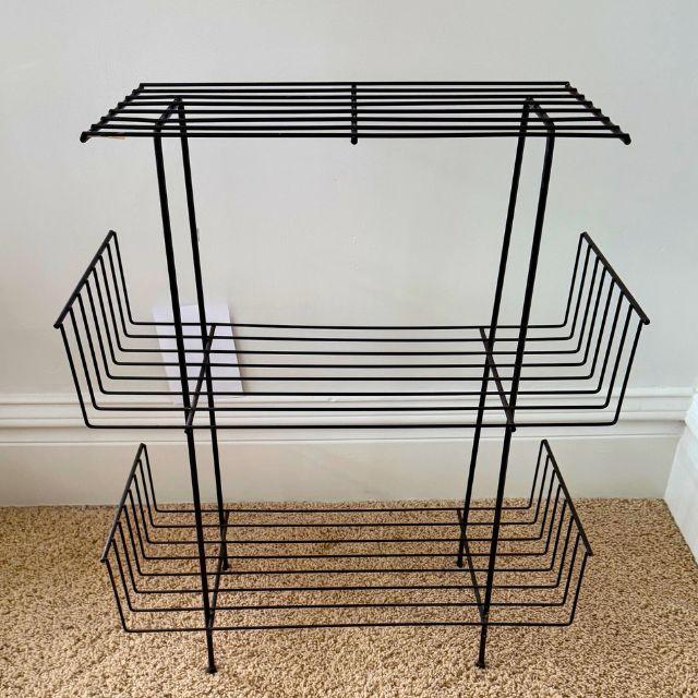 1960s Wrought Iron Three-Tier Shelf or Etagere, After Tony Paul For Sale - Image 6 of 11