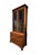 A handsome antique English Georgian mahogany bureau bookcase dating to the late 18th century, beautifully combining...