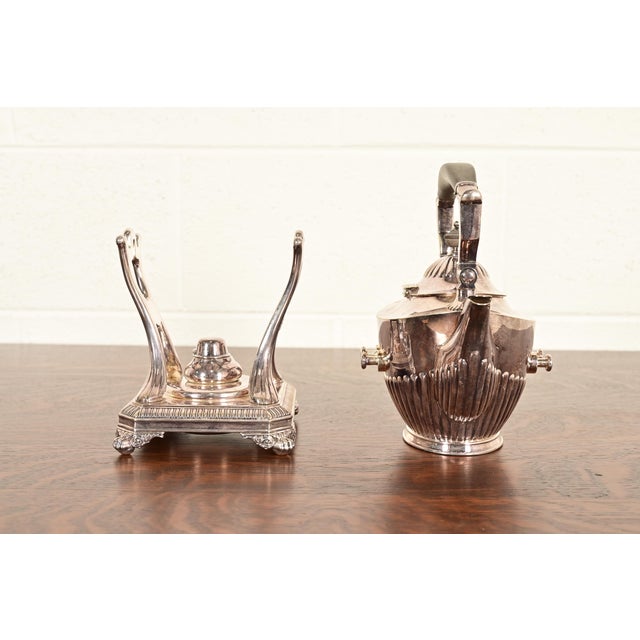 Early 20th Century Early 20th Century Tiffany & Co. Art Deco Silverplate Tea Kettle or Coffee Pot With Boiler For Sale - Image 5 of 16