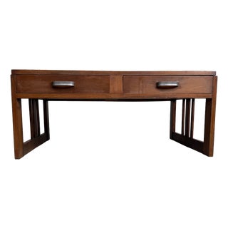 Low Japanese Chabudai Writing Table with Drawers, 1920s For Sale