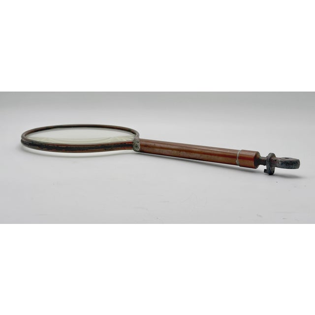 Rustic European Large Industrial Copper Inspection Magnifier, Machine Age Optical Instrument For Sale - Image 3 of 12