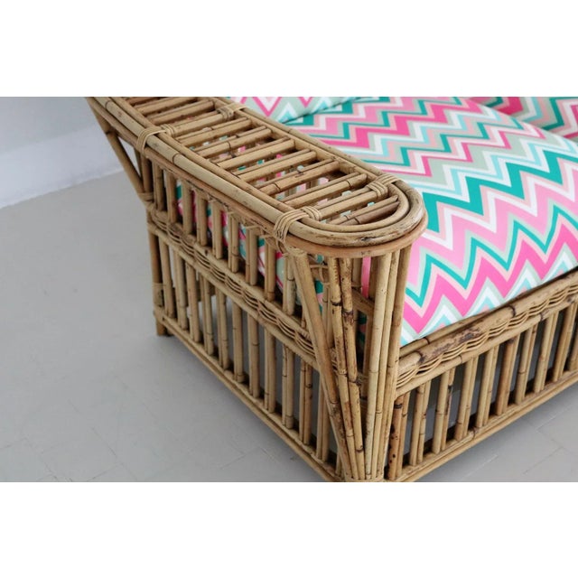 Italian Bamboo and Rattan Sofa For Sale - Image 6 of 18