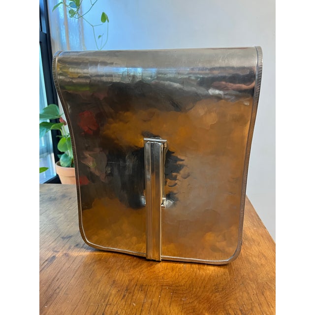 Vintage Jean Goardere Pewter Letter and File Holder Sleek Desk Organizer Made in France For Sale - Image 12 of 12