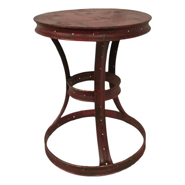 Red Side Table Retro 1980s For Sale