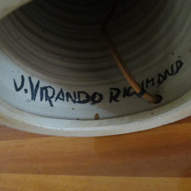 Vintage Pottery Table Lamp by John Virando of Richmond Hill, 1970s For Sale - Image 4 of 12