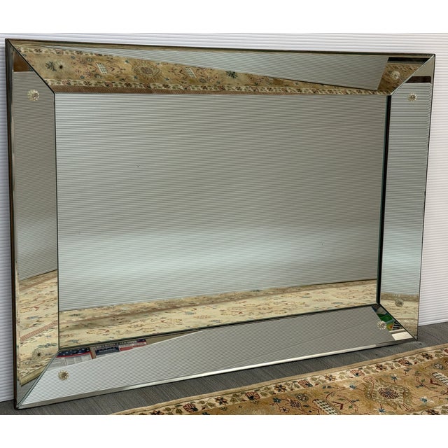 Mid-Century Modern In the Style of Donghia Vintage Wall Mirror For Sale - Image 3 of 15