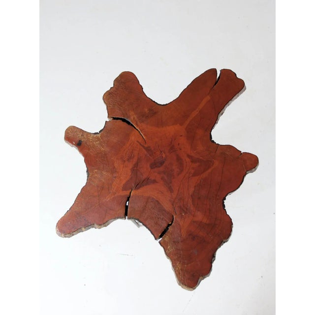 Mid Century Live Edge Wood Side Table For Sale - Image 10 of 13