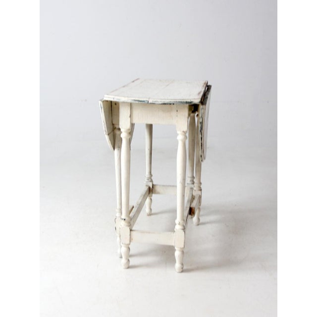 Antique White Gate Leg Table For Sale - Image 12 of 12