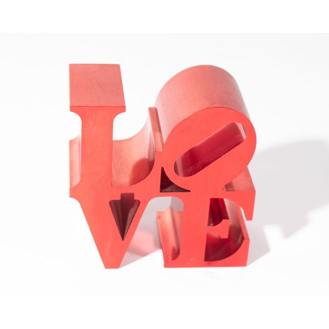 Robert Indiana Robert Indiana Red Love Paperweight For Sale - Image 4 of 10