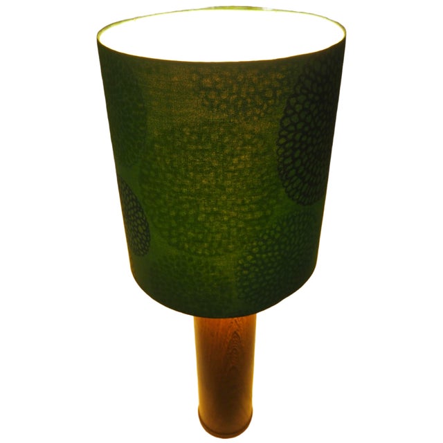 1960s Large Mid-Century Modern Scandinavian Tropical Hardwood Table Lamp, 1960s For Sale - Image 5 of 11