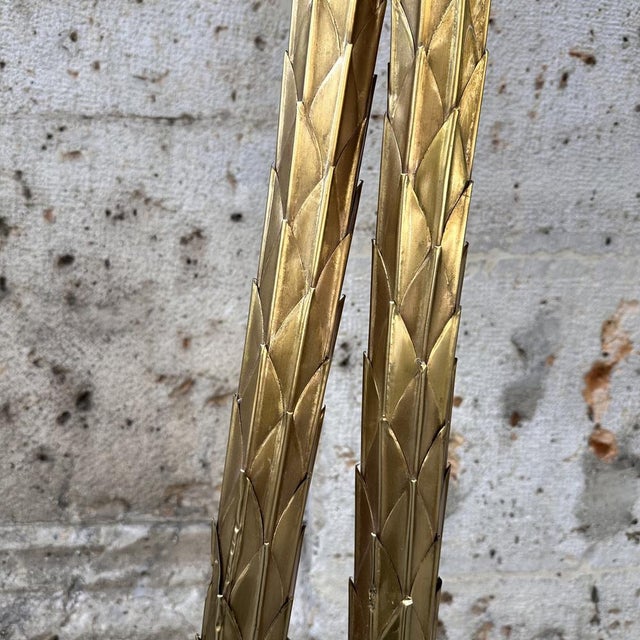 Palm Trees Floor Lamp in Gilt Brass by Christian Techoueyres for Maison Jansen, France, 1970s For Sale - Image 18 of 18