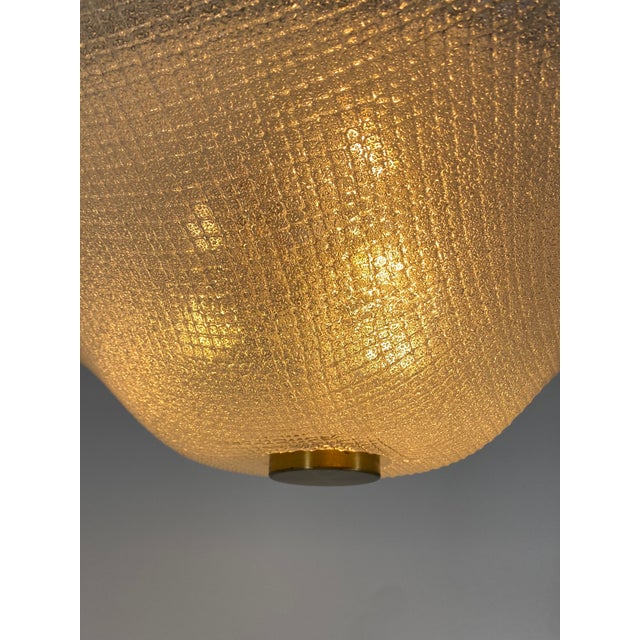 Ice Glass Ceiling Lamp from Peill & Putzler, 1950s For Sale - Image 10 of 18