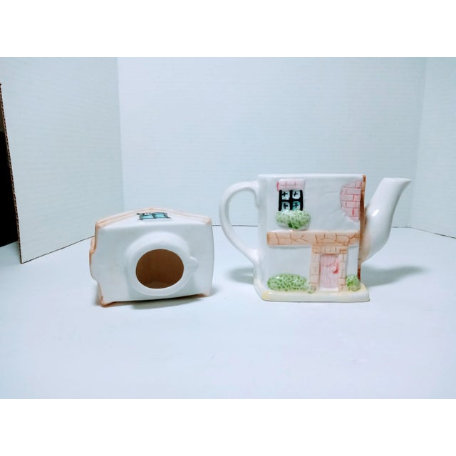 Mid-Century Modern Vintage Ceramic Teapot For Sale - Image 3 of 6