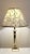 Metal Vintage Table Lamp with Brass Base and Patterned Fabric Shade by Paget, 2000s For Sale - Image 7 of 7