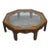 Hollywood Regency Large Octagon Wood Hand Painted Coffee Table by Baker For Sale