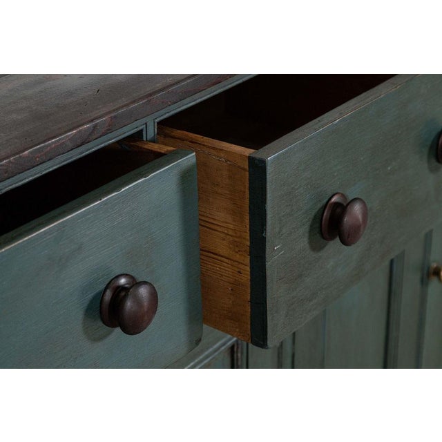 English Painted Pine Dresser Base, 1880s For Sale - Image 11 of 18