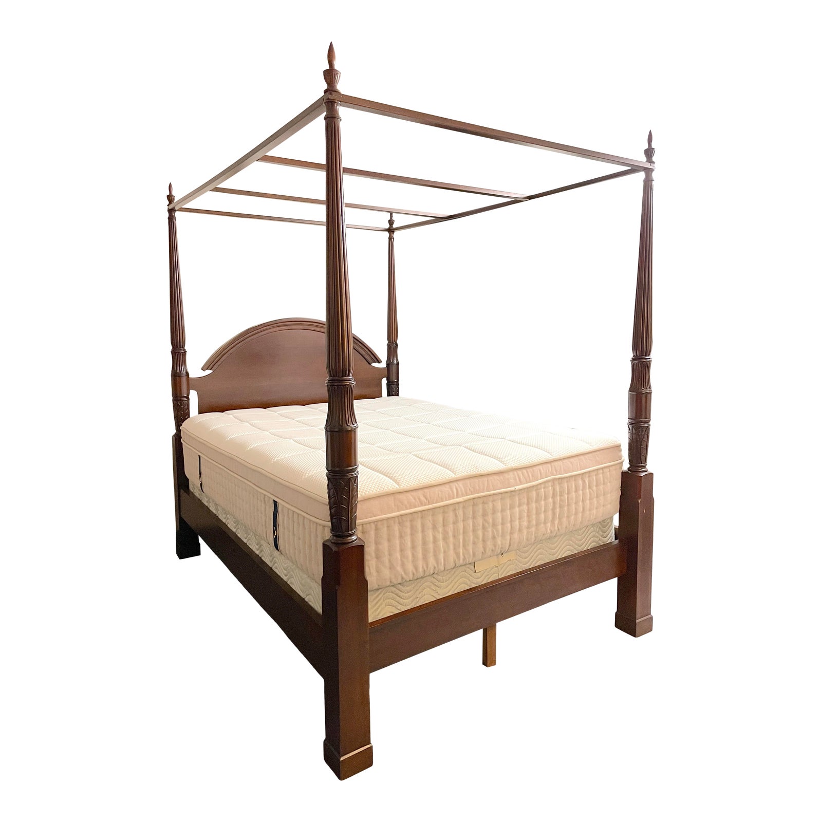 Bombay Company Mahogany Four Poster Bed With Canopy Chairish