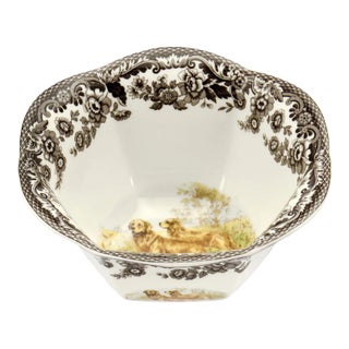 Spode Woodland Dogs Golden Retriever Nut Bowl 6" For Sale