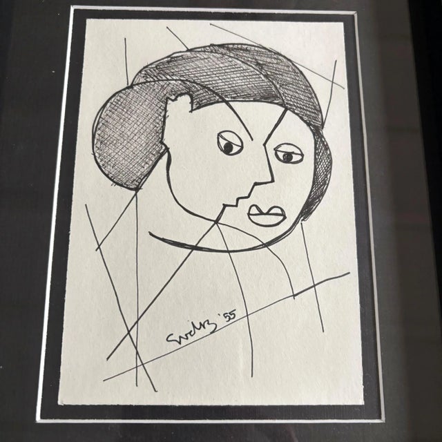 Paper Siep Van Den Berg, Post-War Constructivist Artworks, 1955, Artworks on Paper, Framed, Set of 2 For Sale - Image 7 of 11