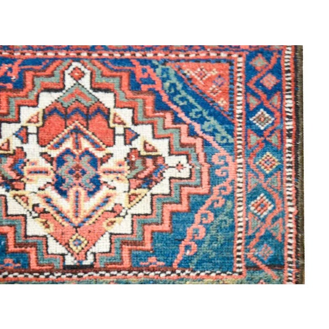 Textile Early 20th Century Malayer Bag Face Rug For Sale - Image 7 of 13