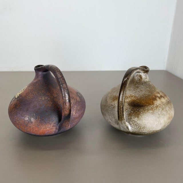 Pottery Vases "313" Designed from Kurt Tschörner Ruscha, Germany, 1970s, Set of 2 For Sale - Image 15 of 18