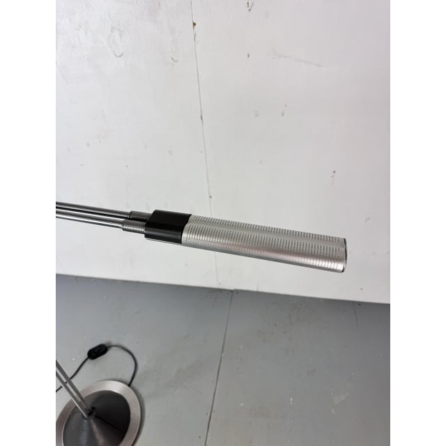 Italian Modernist Steel and Aluminum Floor Lamp by F.A. Porsche for Luci, 1980s For Sale - Image 13 of 17