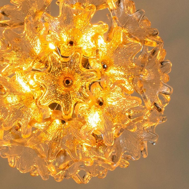 Murano Glass Sputnik Light Fixture attributed to Paolo Venini for Veart, 1970s For Sale - Image 9 of 13