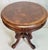 19th Century Oval Victorian Walnut American Leather Top Center Table. For Sale In Philadelphia - Image 6 of 12