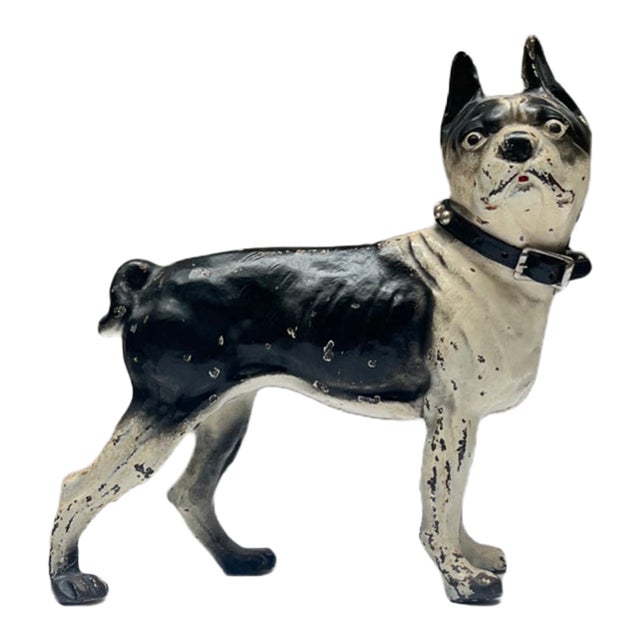 Vintage Cast Iron Dog Doorstop by Hubley Manufacturing C. 19101940