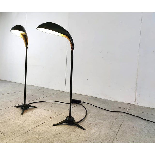 Industrial Vintage Metal Floor Lamps, 1970s, Set of 2 For Sale - Image 3 of 8