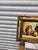 Brown Framed Still Life Canvas Painting Signed by A. Warner, Featuring a Composition of Three Earthy Ceramic Jars and Vessels. For Sale - Image 8 of 9