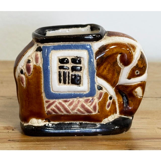 Vintage Ceramic Elephant Toothpick or Matchstick Holder For Sale In Kansas City - Image 6 of 8