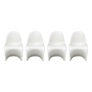 Space Age Fibreglass Chairs by Verner Panton, 1960s, Set of 4 For Sale