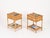 Wonderful pair of Mid-Century nightstands in bamboo, rattan and hand-woven wicker. These lovely organic modern bedside...