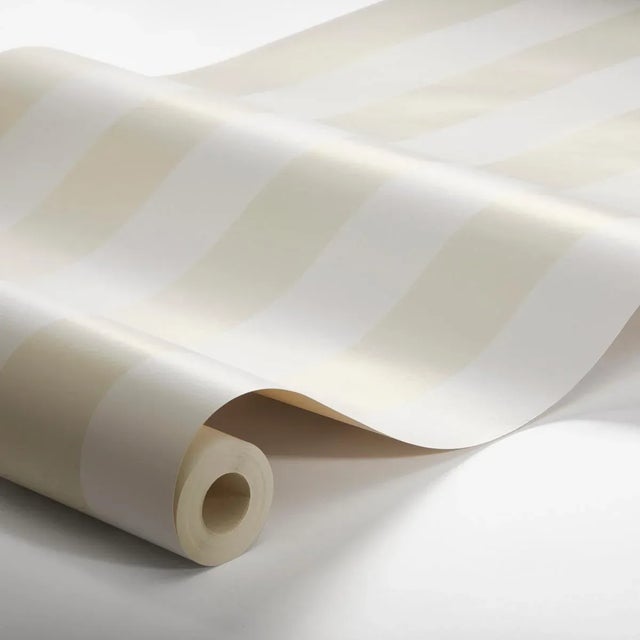 Falsterbo Stripe in sand, by Swedish heritage brand BorÃ¥stapeter, features what is quite possibly the most classic of...